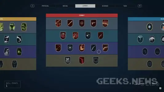 Крафт, прокачка навичок та створення персонажа у Starfield