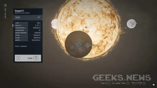 Розмір територій, доступних для гравця у Starfield