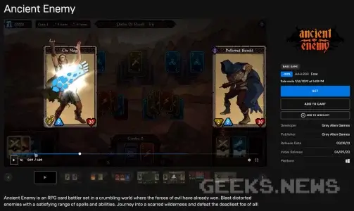 Як отримати Ancient Enemy безкоштовно, та про що гра