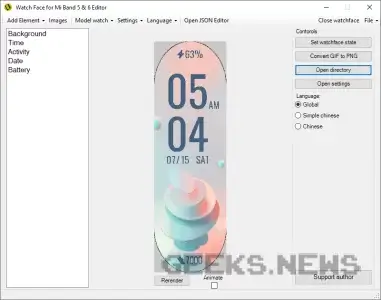 Як створити унікальний циферблат для фітнес-браслетів Xiaomi Mi Band 5, 6 та 7