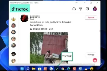 TikTok в Windows 11