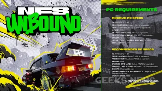 Cистемні вимоги Need For Speed Unbound
