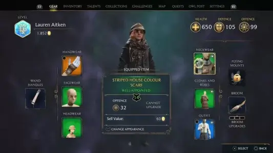 Як змінити зовнішній вигляд вашого спорядження у грі Hogwarts Legacy